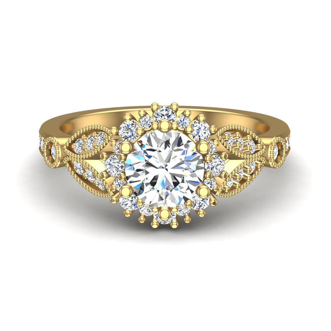 Gracelynn Halo Engagement Ring